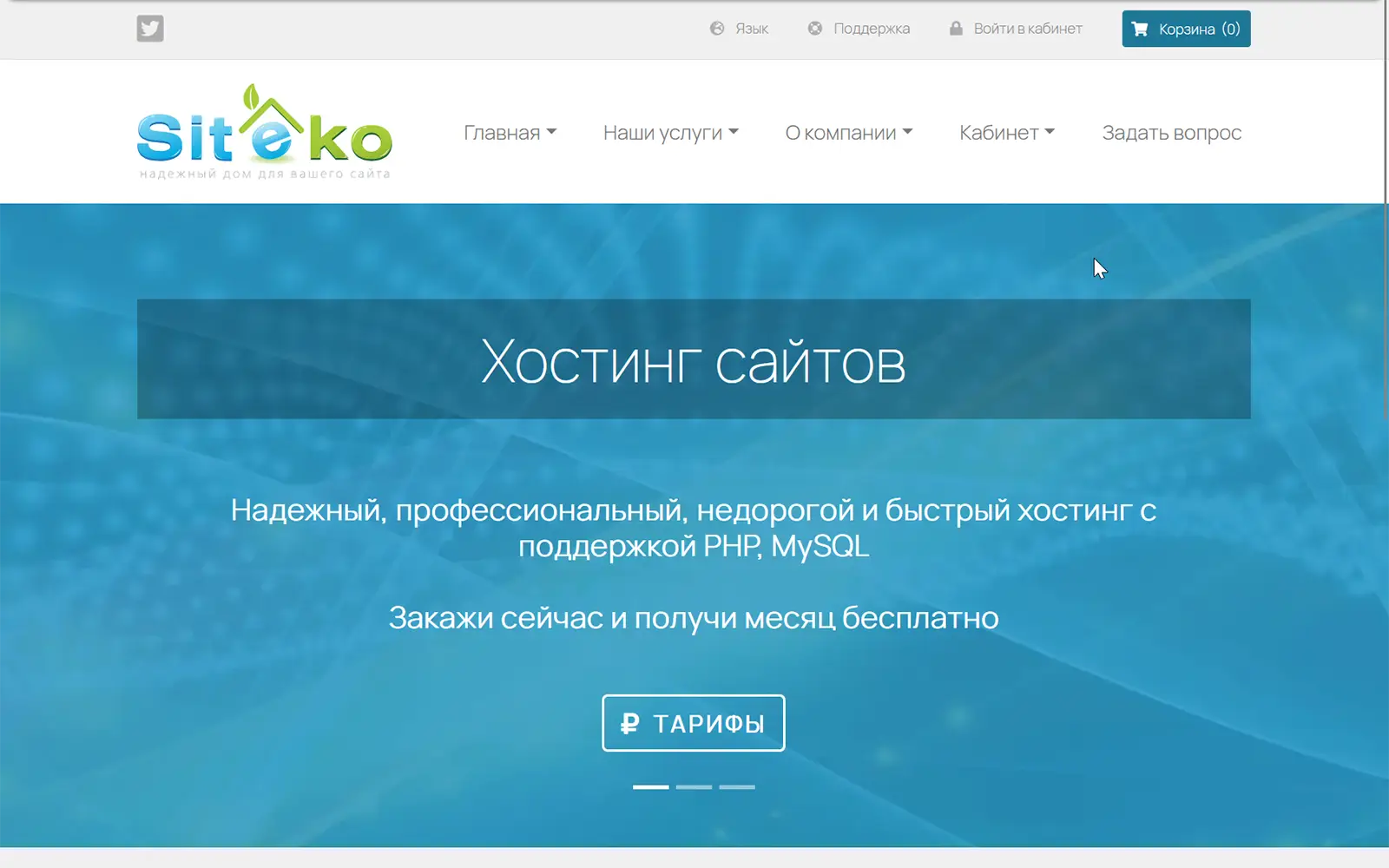 Скрин старой версии Siteko.net